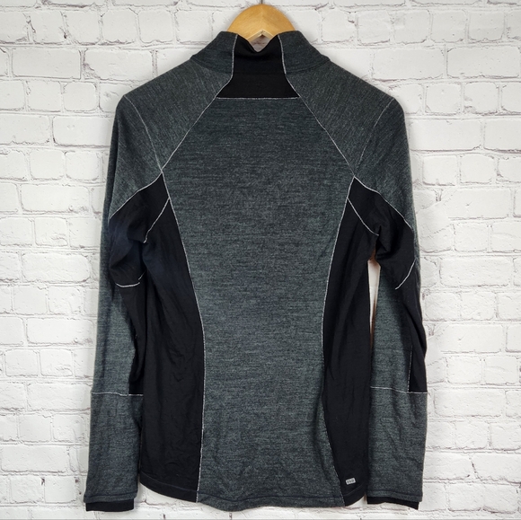 Smartwool Phd Gray and Black Quarter-Zip Pullover - Picture 5 of 6